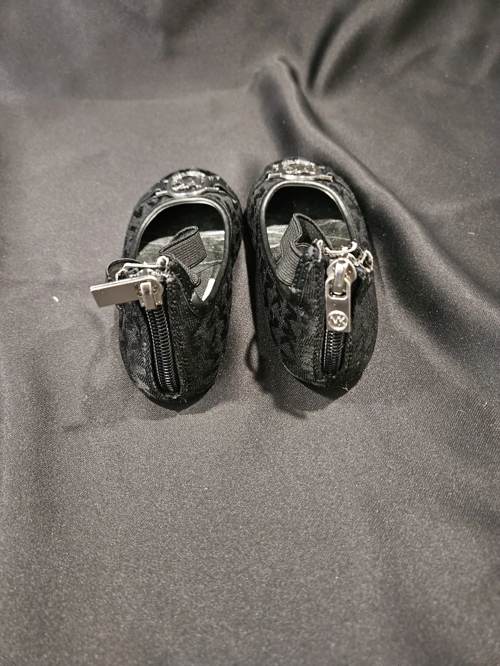 Michael Kors Black Logo Ballet Flats
